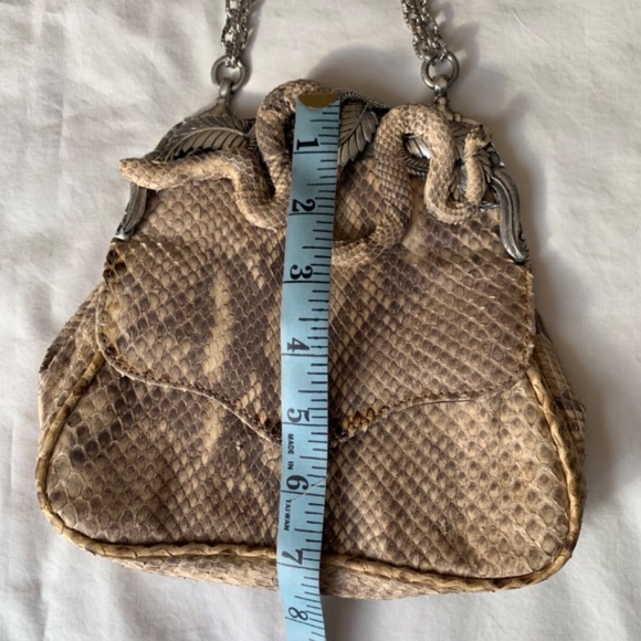 VTG RARE GLEN MILLER/ANN TURK Real Snake Skin Small Dressy Designer Ornate Purse - Picture 11 of 12